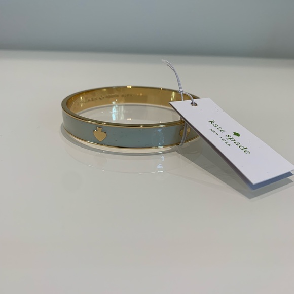 NWT Kate Spade White Enamel Bangle Bracelet - Picture 1 of 4